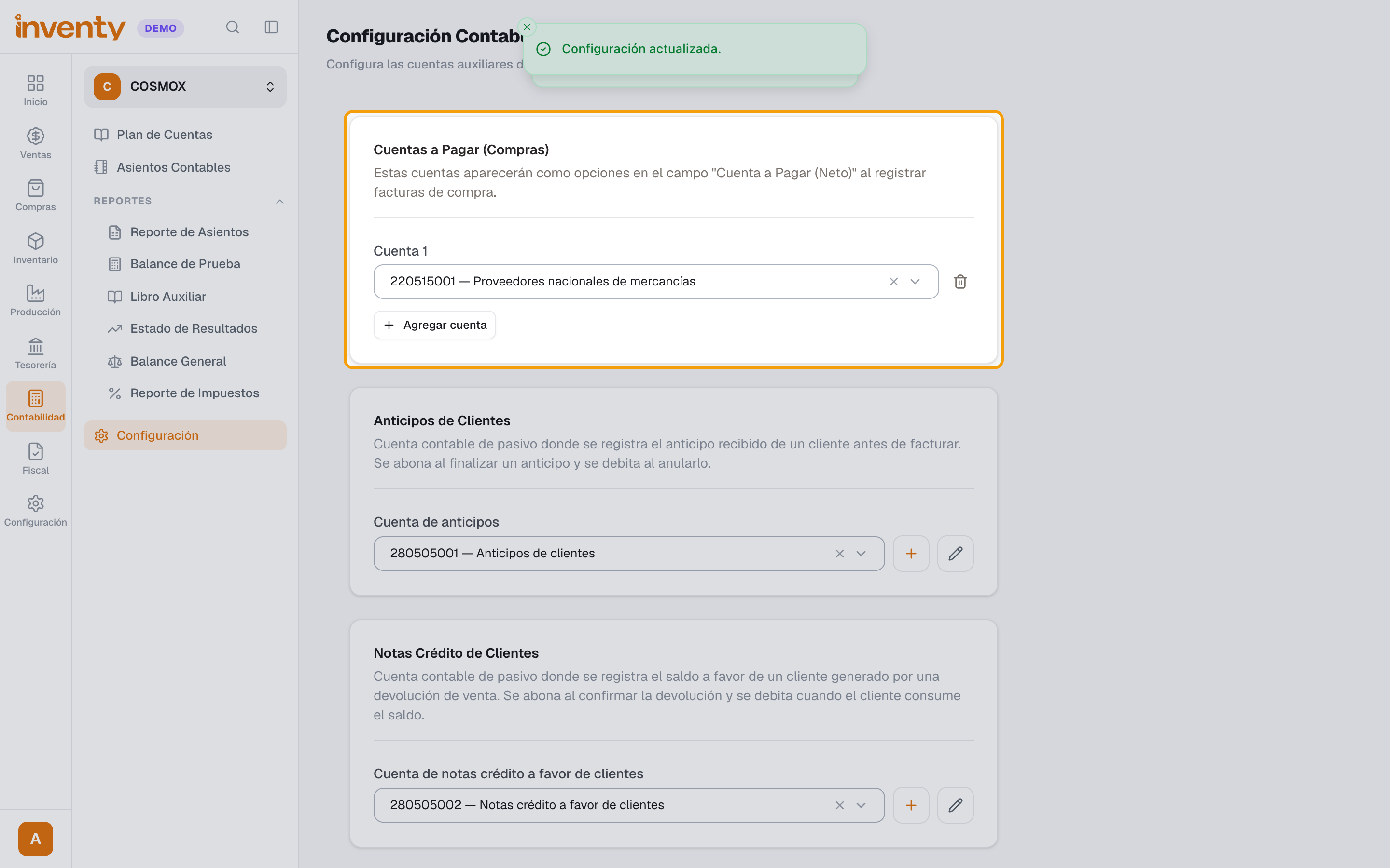 Paso 2: bloque Cuentas a Pagar