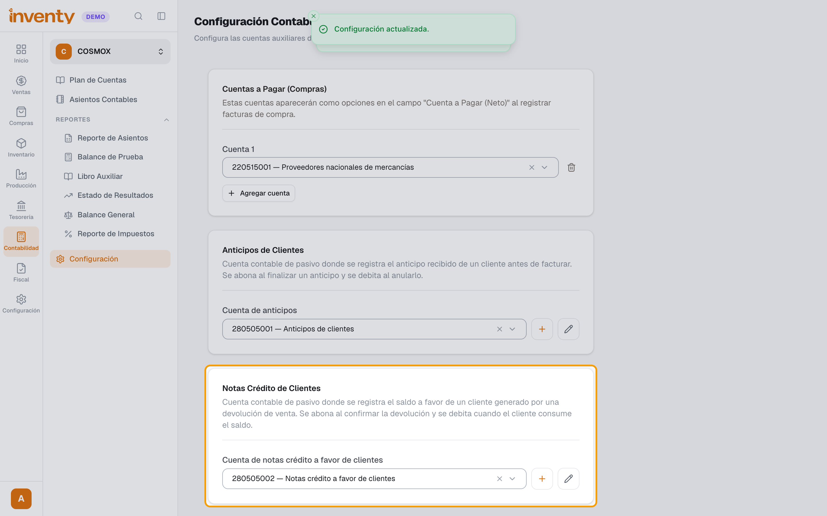 Paso 4: bloque Notas Crédito de Clientes