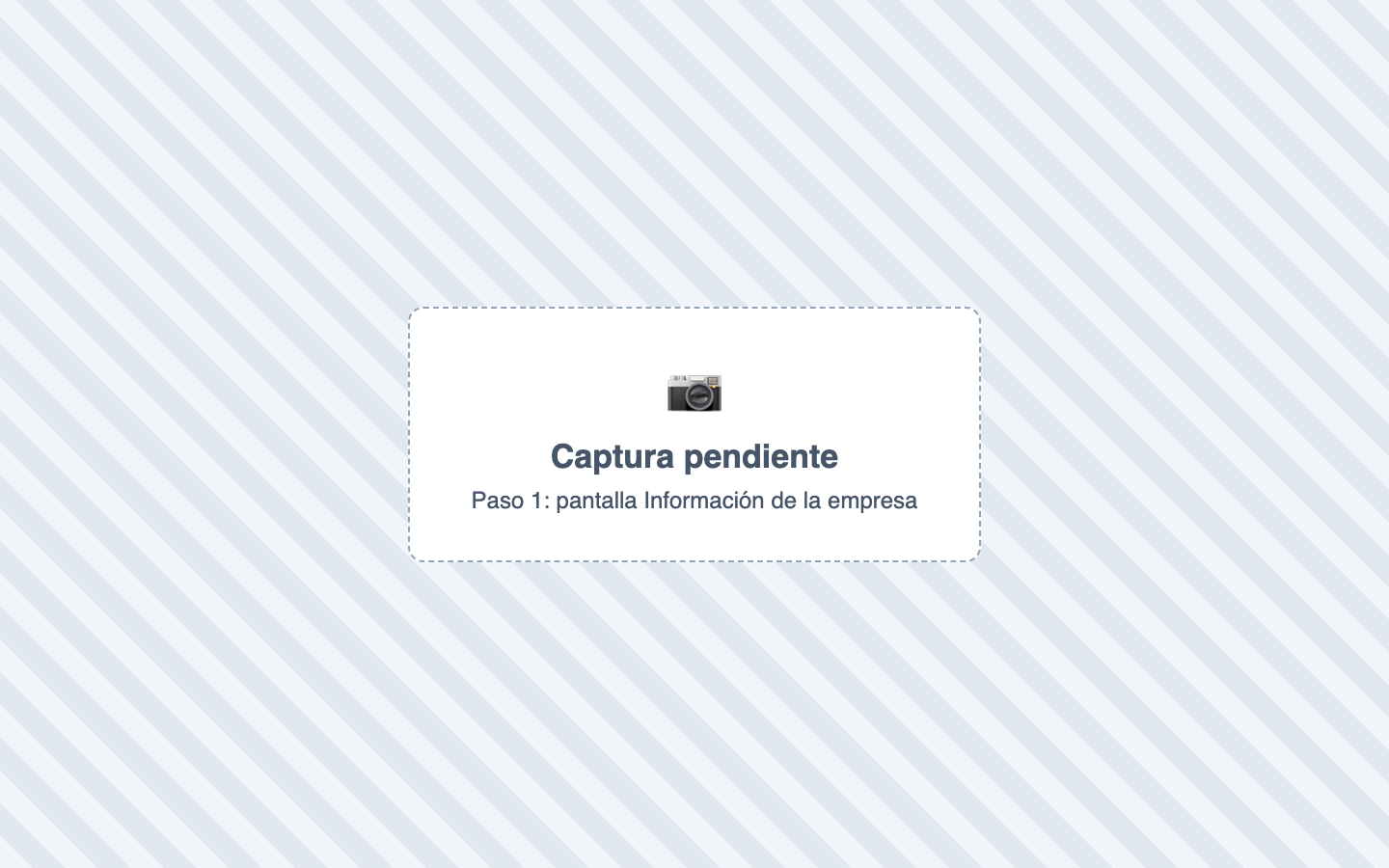 Paso 1: pantalla Información de la empresa