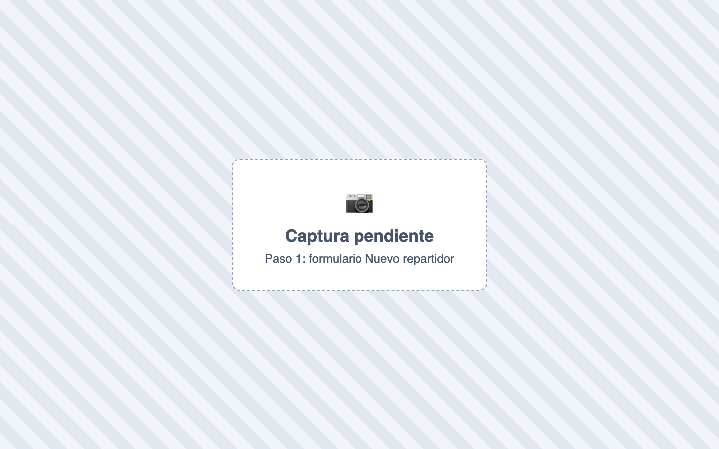 Paso 1: formulario Nuevo repartidor
