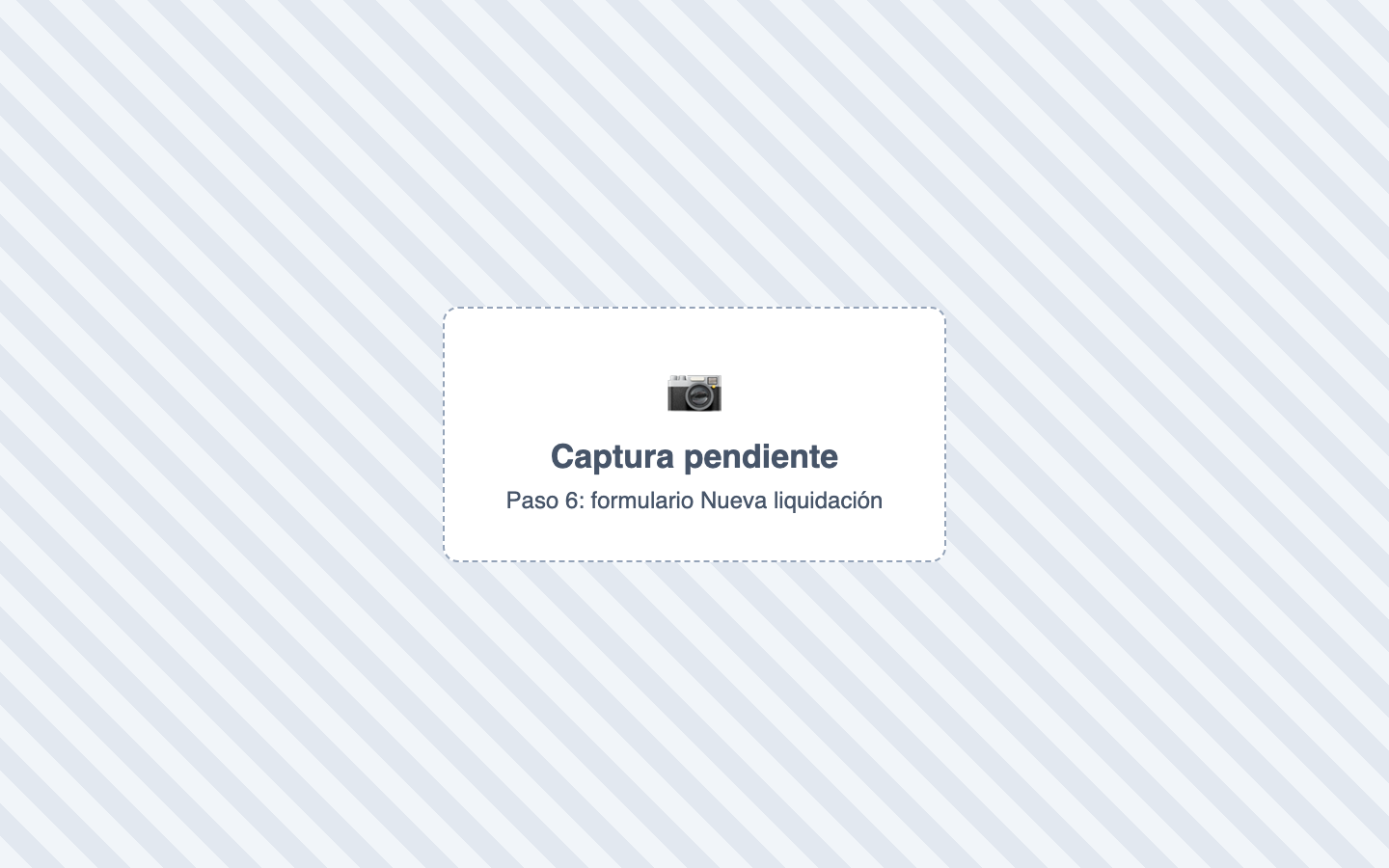 Paso 6: formulario Nueva liquidación